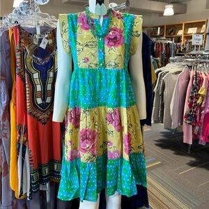 Oh My Stars Multi Color/Patch Floral Dress
